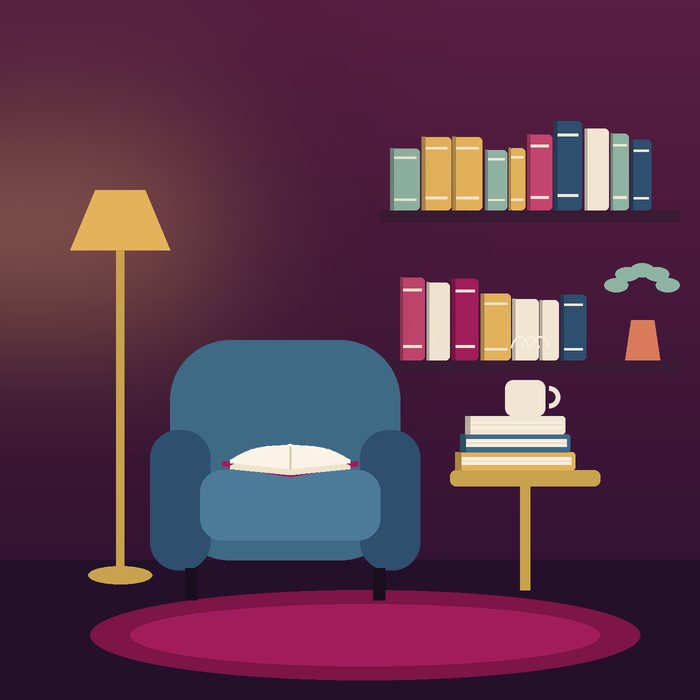 ركن قراءة في المكتبة